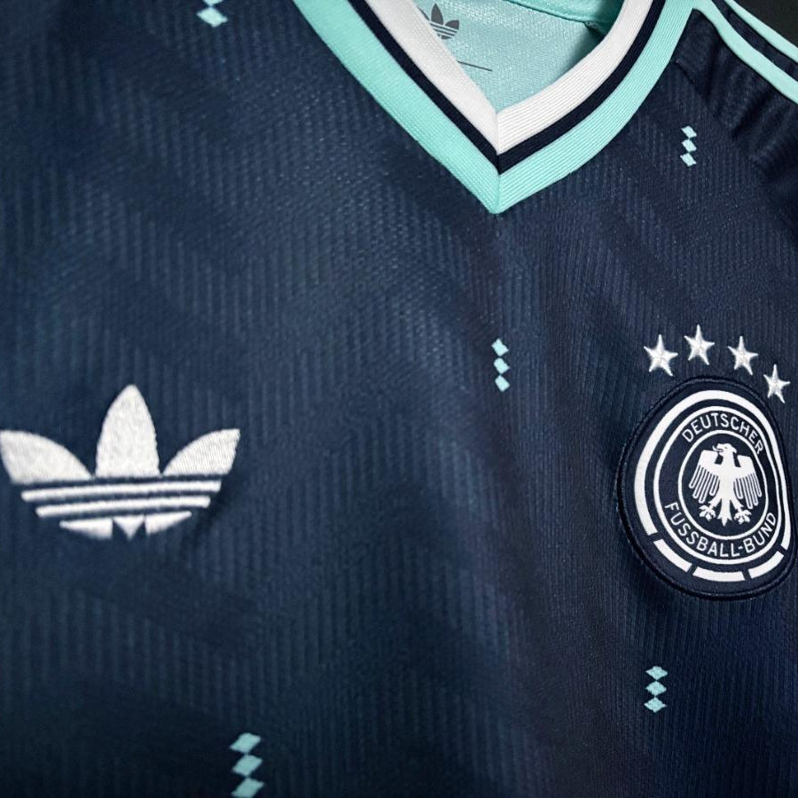 Germany 2026 away jersey Adidas logo close up
