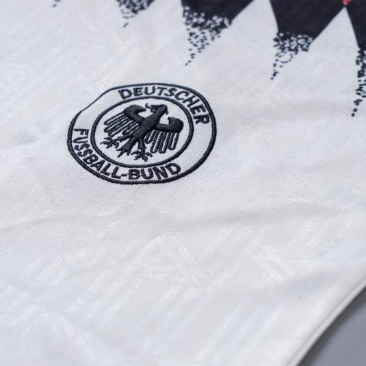 Germany Home Jersey 1994 crest detail with Germany badge and Adidas logo