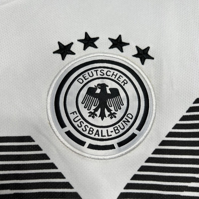 Germany four-star national team crest on 2018 home jersey