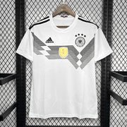 Germany Home Jersey 2018 front view with black geometric chest design