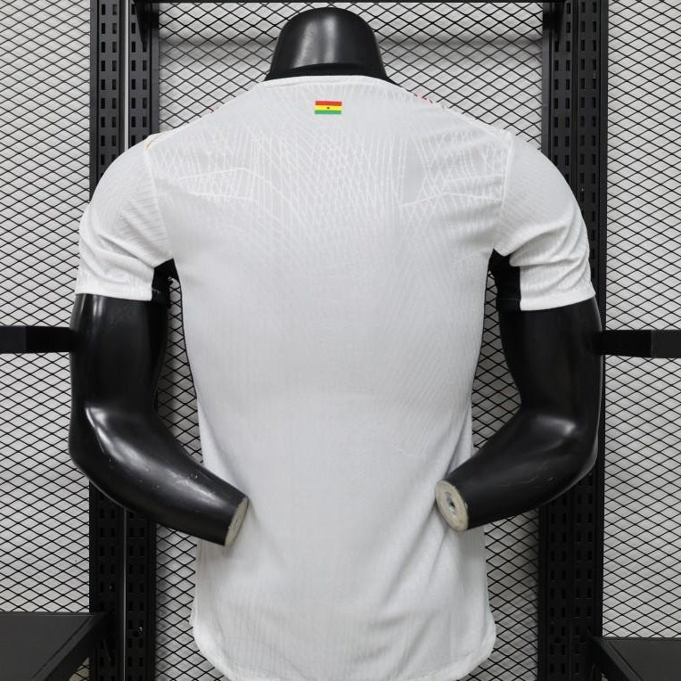 Ghana 2026 World Cup home jersey white football shirt back view player
