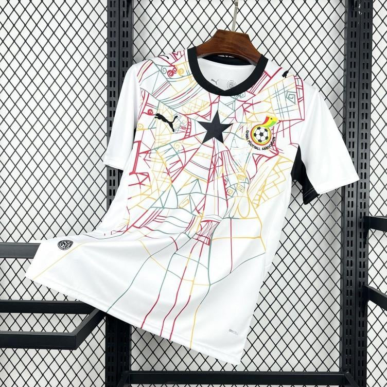 Ghana 2026 World Cup home jersey white football shirt front view

