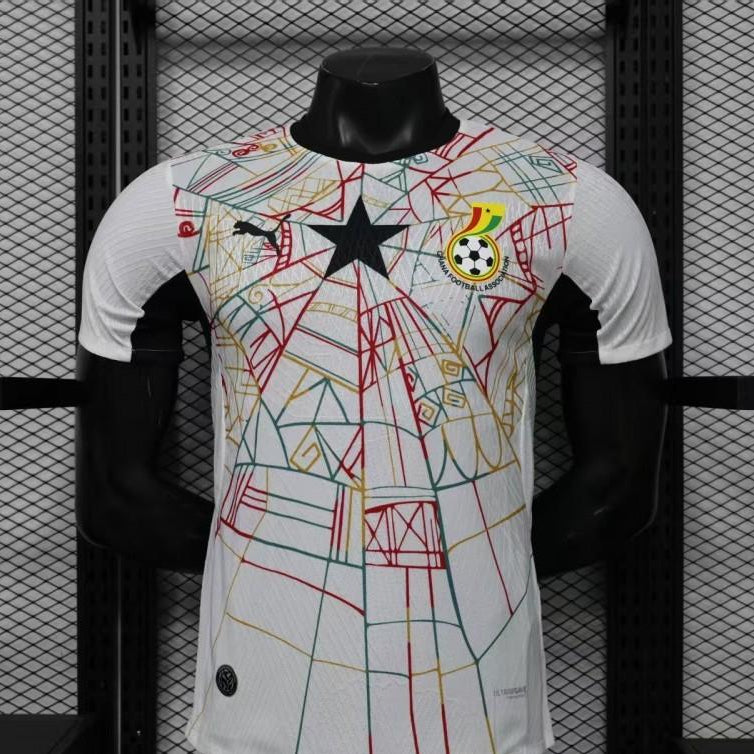 Ghana 2026 World Cup home jersey white football shirt front view player

