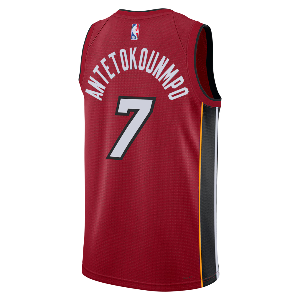 Giannis Antetokounmpo Miami Heat Statement Edition Swingman Jersey back view