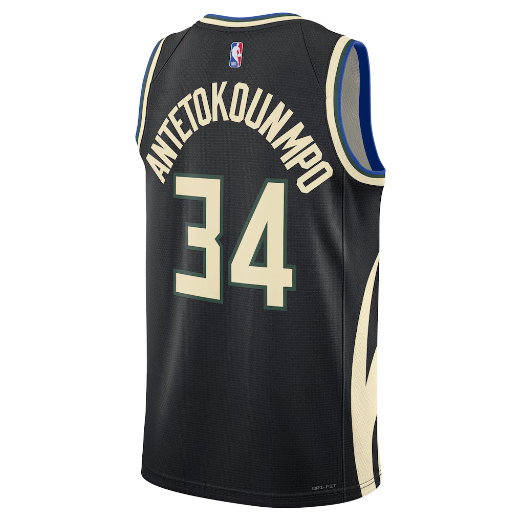 Giannis Antetokounmpo Milwaukee Bucks Statement Edition Swingman Jersey back view