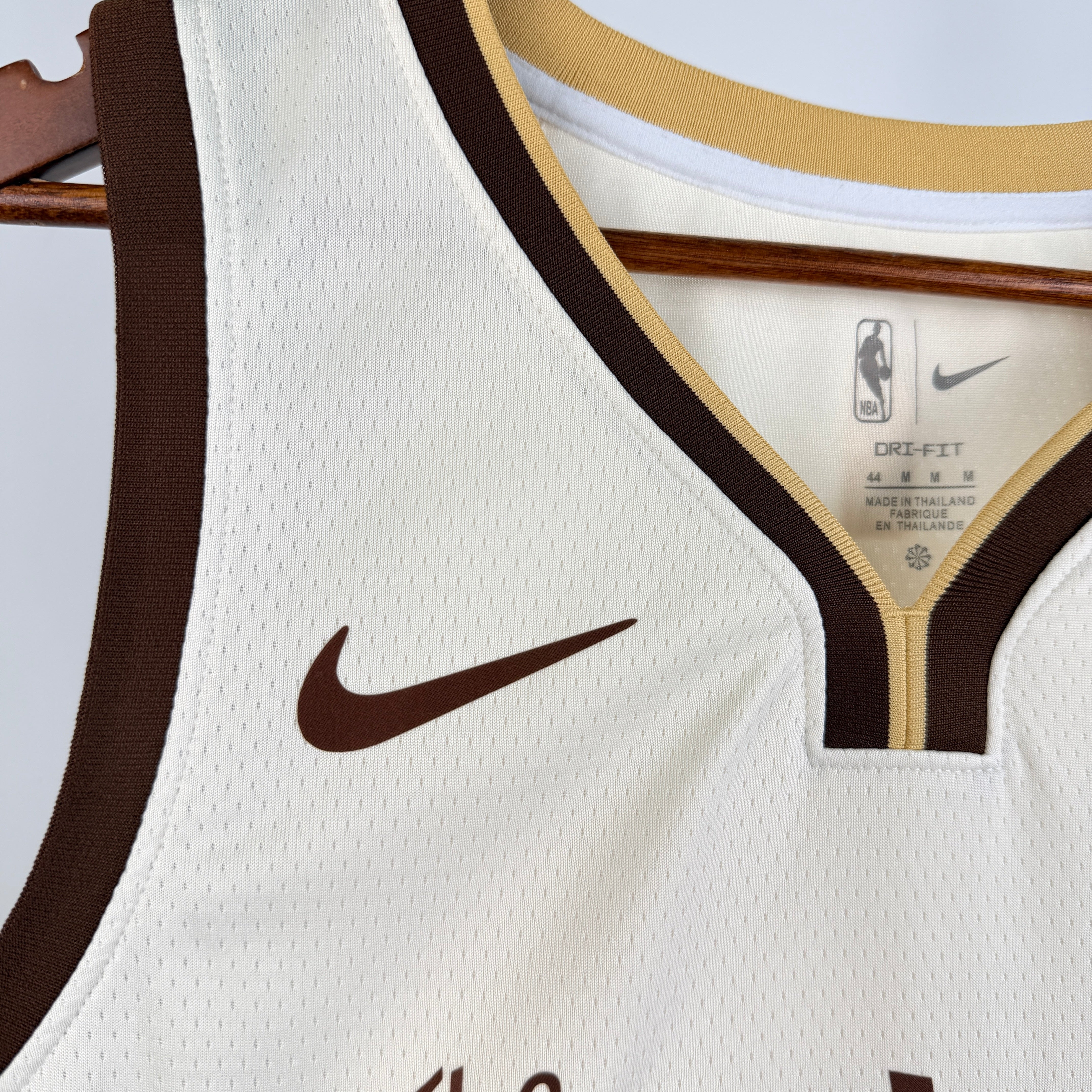 Golden State Warriors 2025/26 City Edition Jimmy Butler jersey tan brown The Town design front view