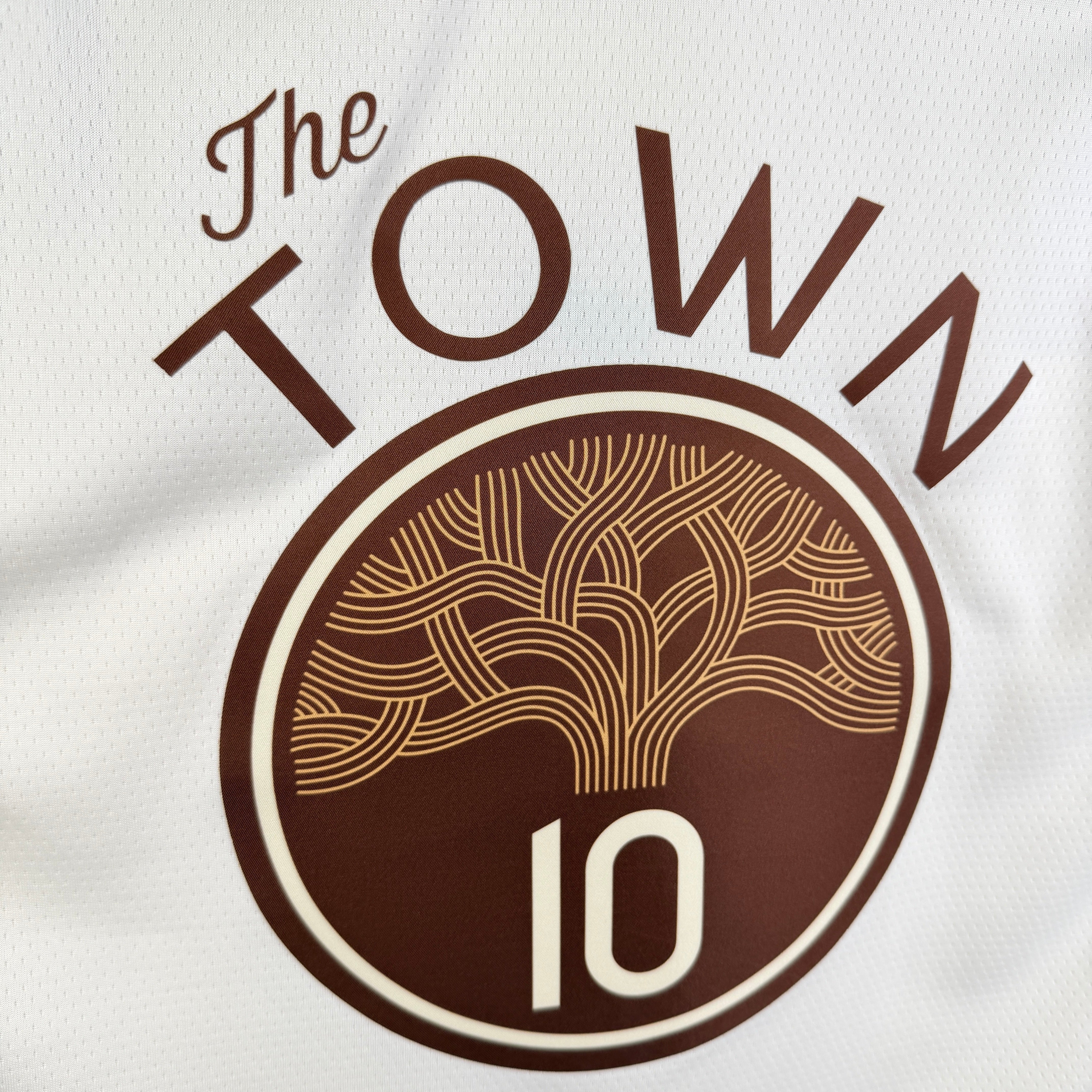 Golden State Warriors 2025/26 City Edition Jimmy Butler jersey tan brown The Town design front view