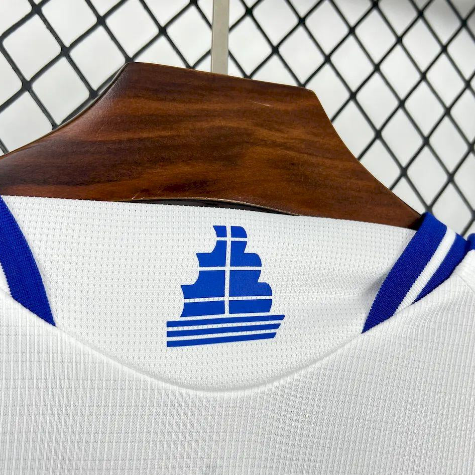 Greece 2026 home jersey white blue football shirt collar view
