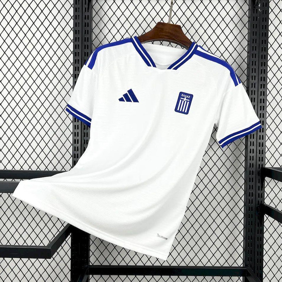 Greece 2026 home jersey white blue football shirt front view
