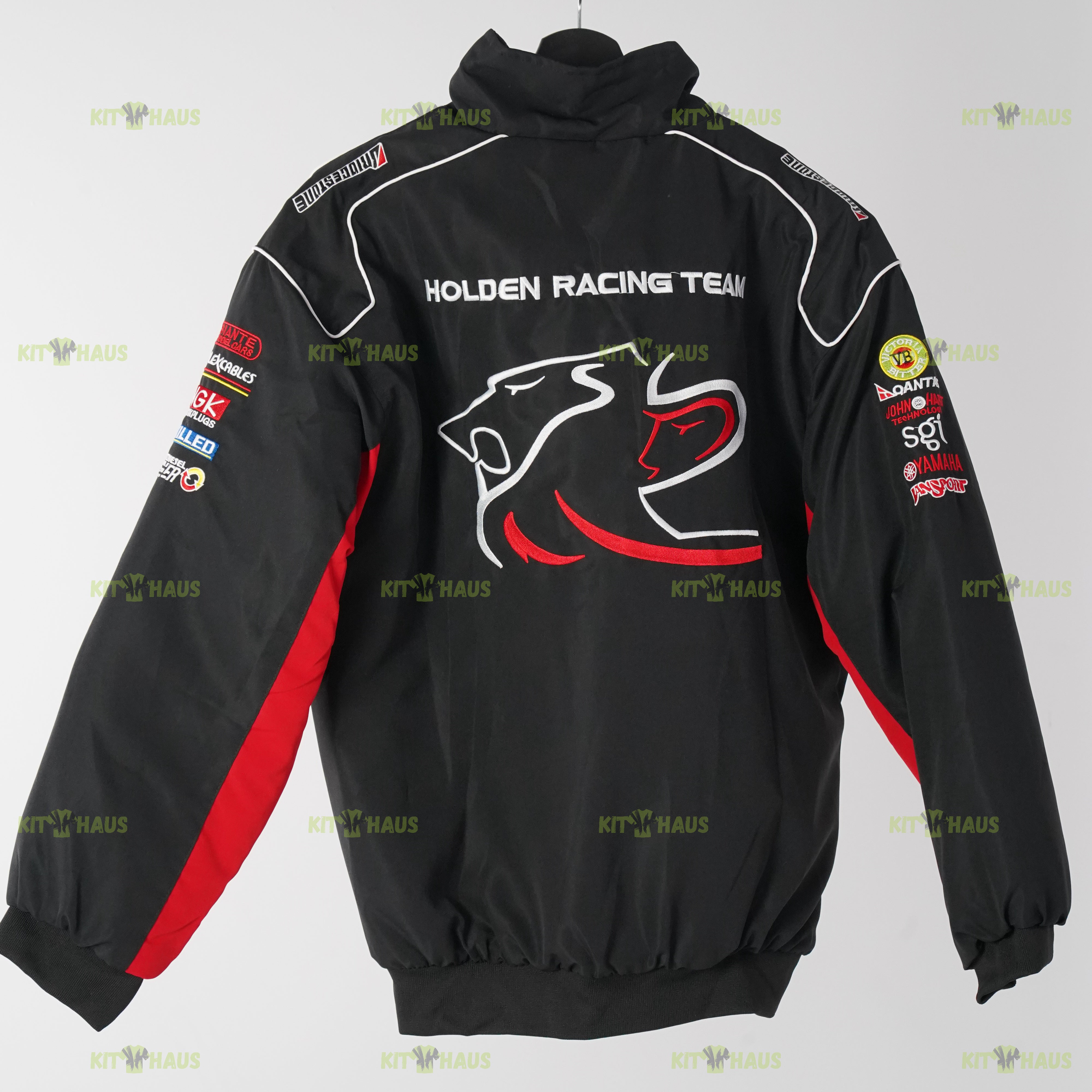 Holden Racing Team jacket black red embroidered motorsport bomber back view