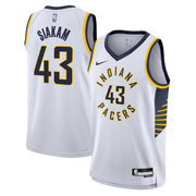 Indiana Pacers Pascal Siakam #43 Association Edition Swingman Jersey front and back view