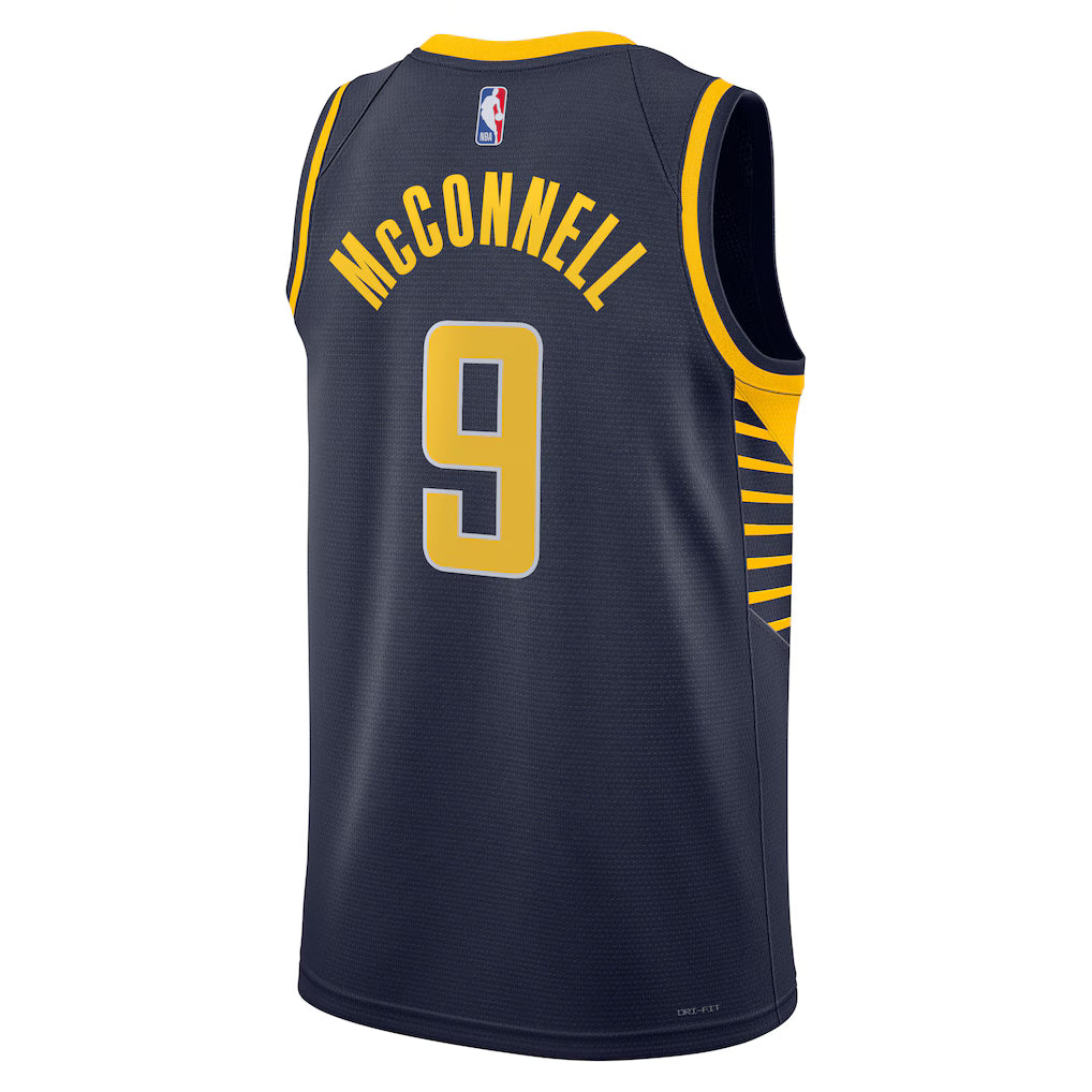 Indiana Pacers T.J. McConnell #9 Icon Edition Swingman Jersey back view