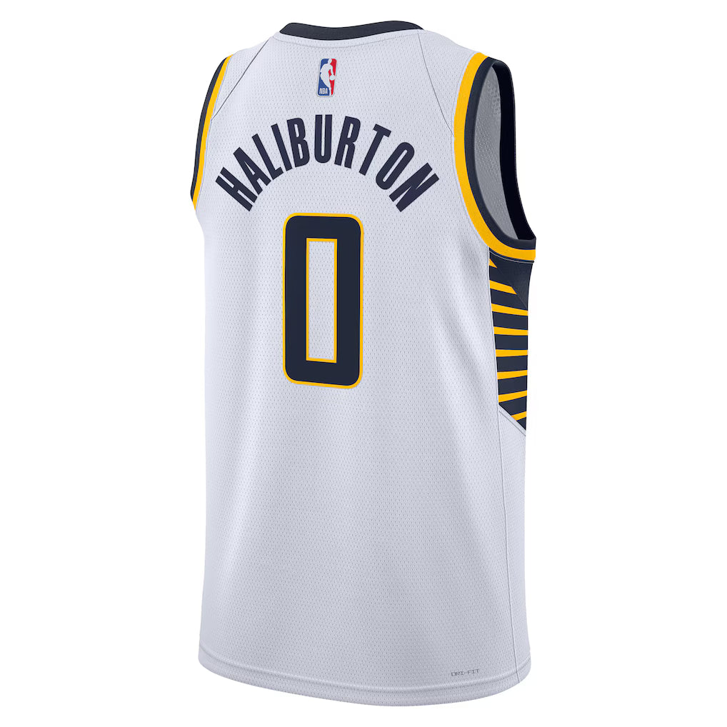 Indiana Pacers Tyrese Haliburton #0 Association Edition Swingman Jersey back view
