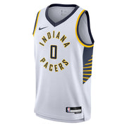Indiana Pacers Tyrese Haliburton #0 Association Edition Swingman Jersey front view