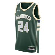 Jaime Jaquez Jr. Milwaukee Bucks Icon Edition Swingman Jersey front view
