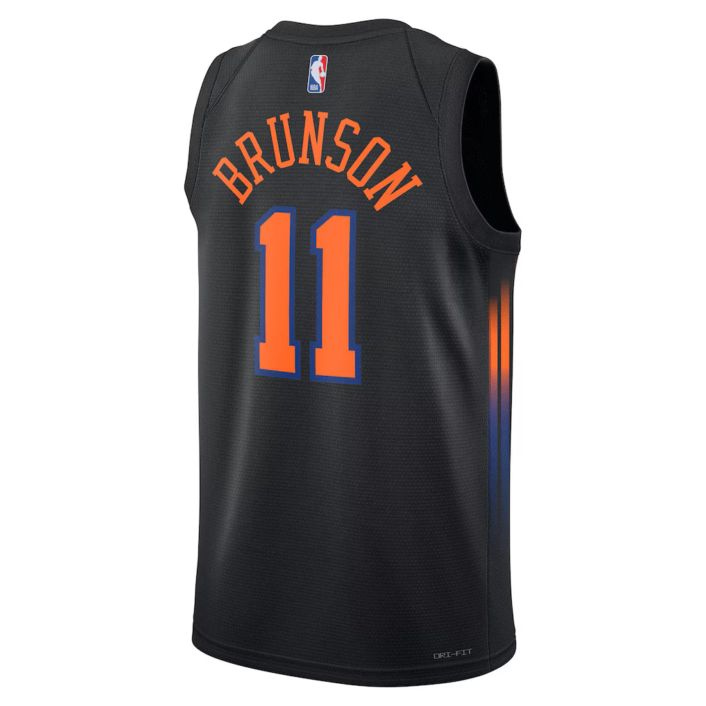Jalen Brunson New York Knicks Statement Edition Swingman Jersey back view