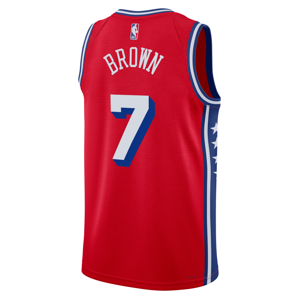 Jaylen Brown Philadelphia 76ers Statement Edition Swingman Jersey back view
