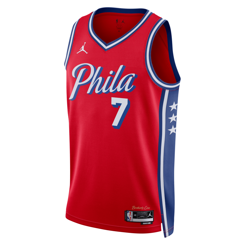 Jaylen Brown Philadelphia 76ers Statement Edition Swingman Jersey front view