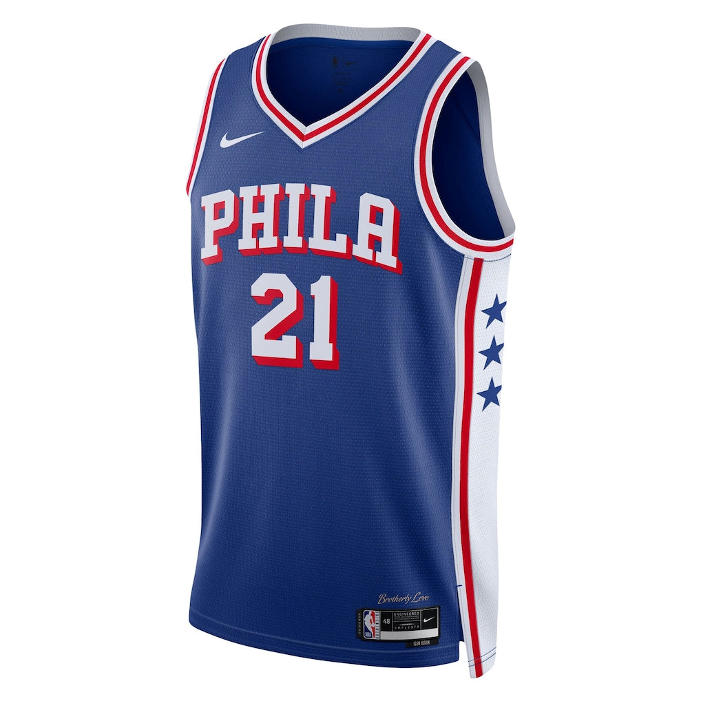 Joel Embiid Philadelphia 76ers Icon Edition Swingman Jersey front view