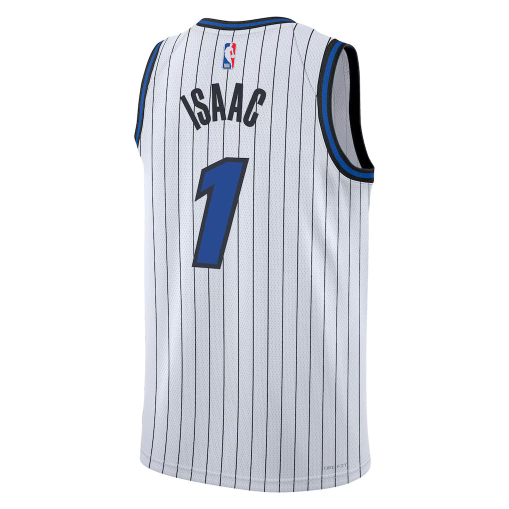 Jonathan Isaac Orlando Magic Association Edition Swingman Jersey back view