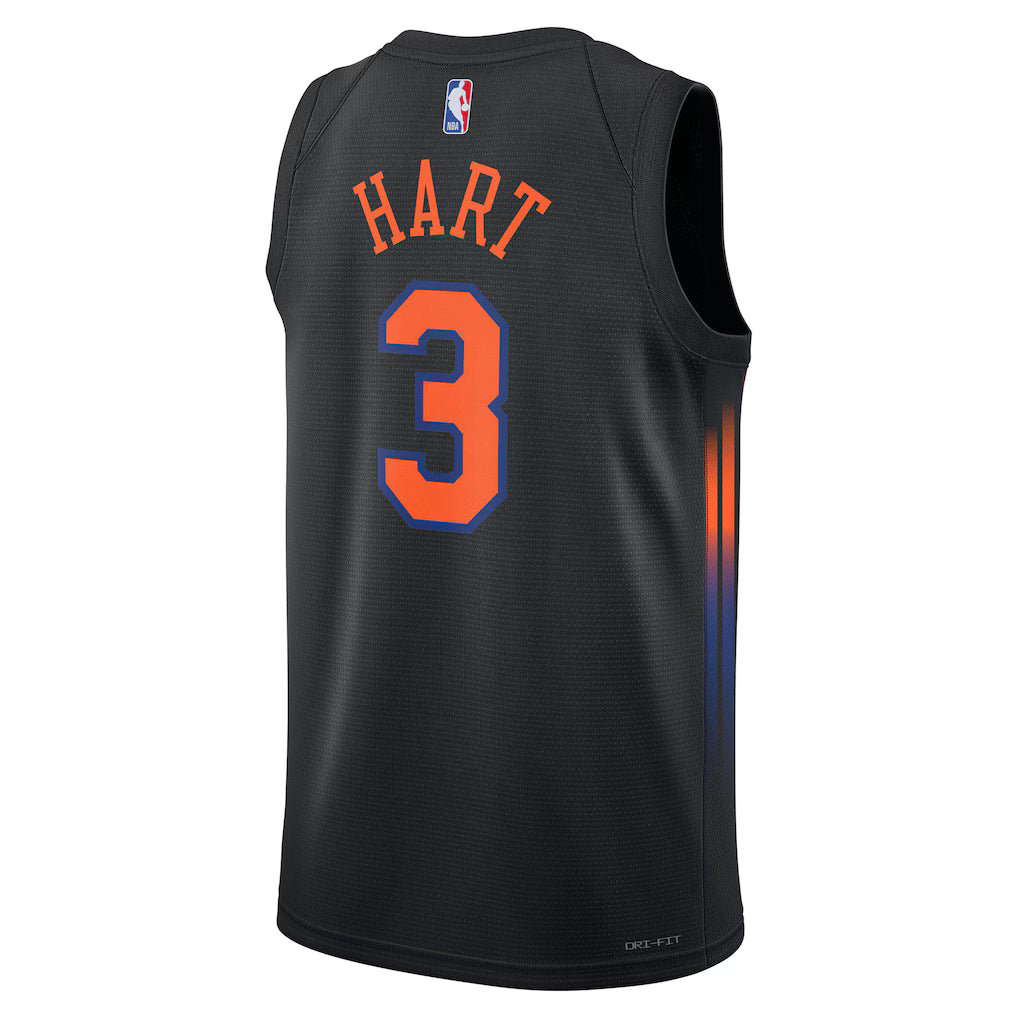 Josh Hart New York Knicks Statement Edition Swingman Jersey back view
