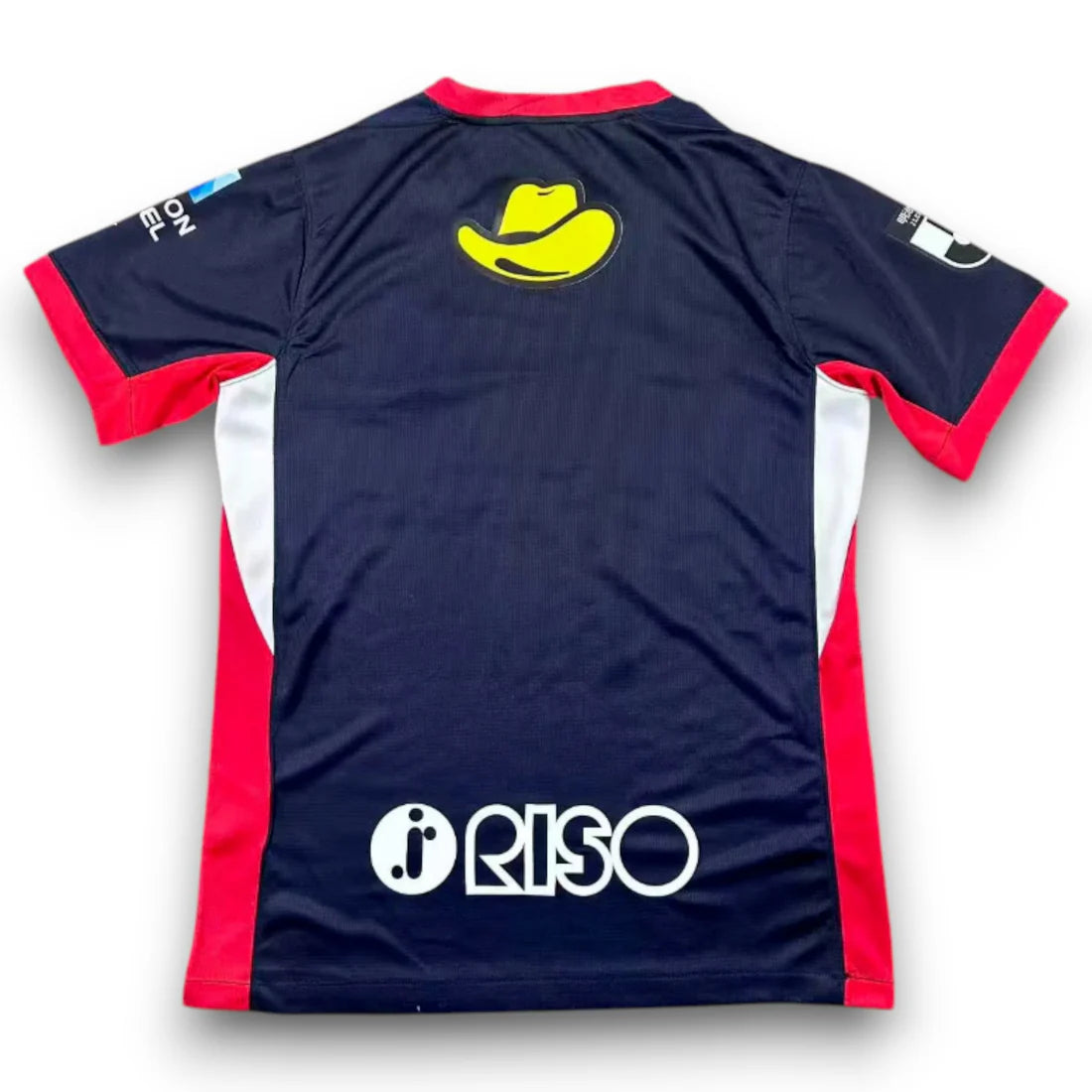 Kashima Antlers Home Jersey 2026/27 back view in navy with red side panels and sponsor details
