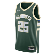 Kasparas Jakučionis Milwaukee Bucks Icon Edition Swingman Jersey front view