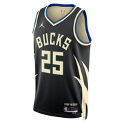 Kasparas Jakučionis Milwaukee Bucks Statement Edition Swingman Jersey front view