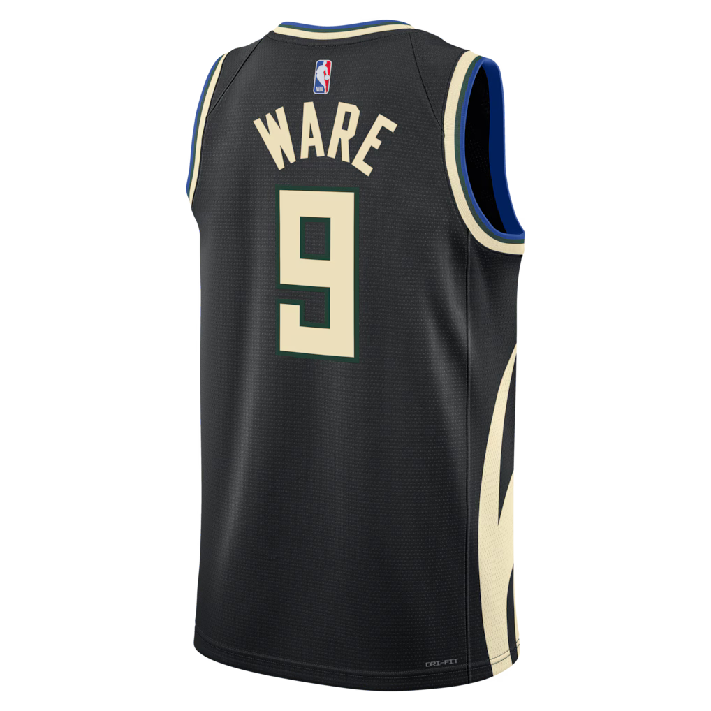 Kel'el Ware Milwaukee Bucks Statement Edition Swingman Jersey back view