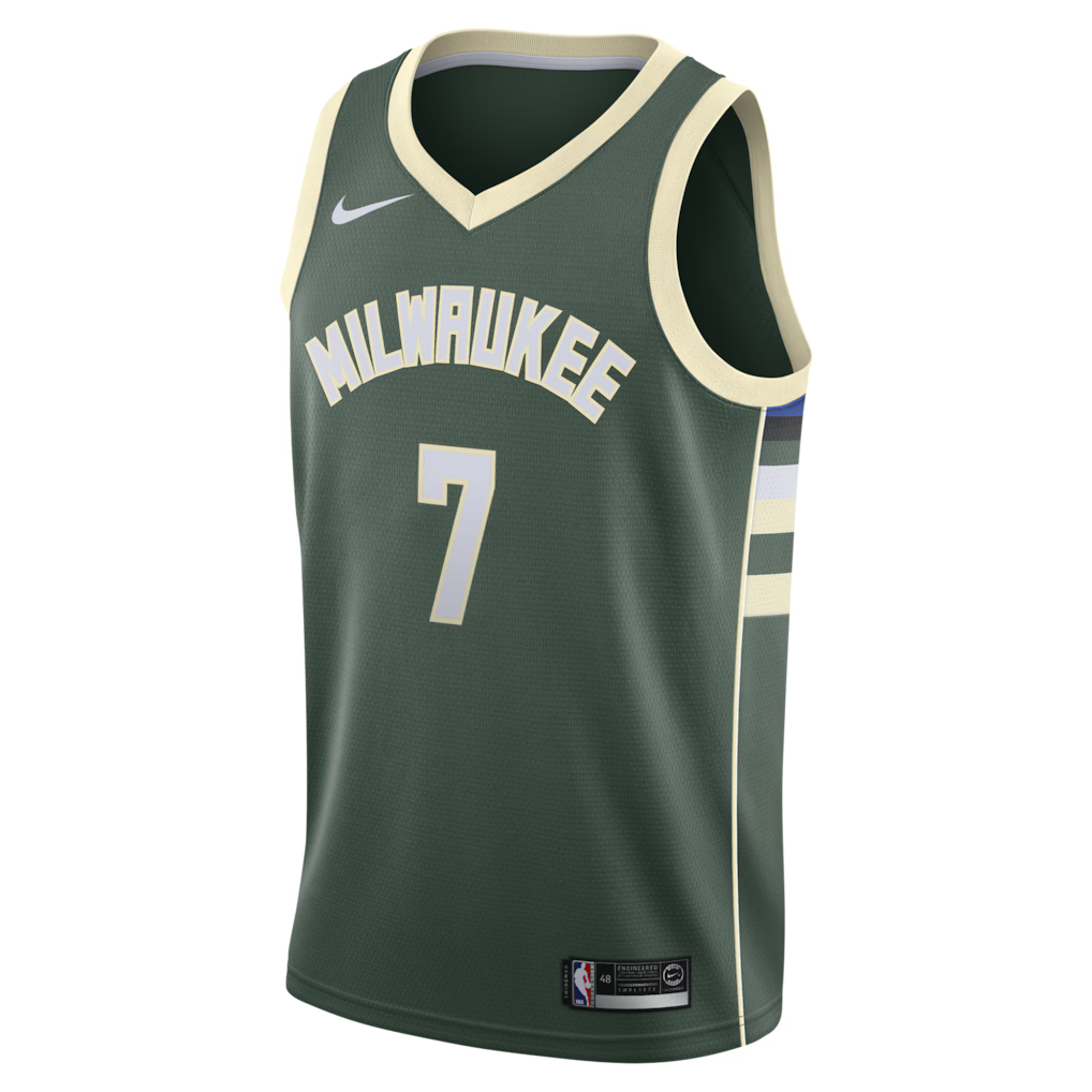 Kevin Porter Jr. Milwaukee Bucks Icon Edition Swingman Jersey front view