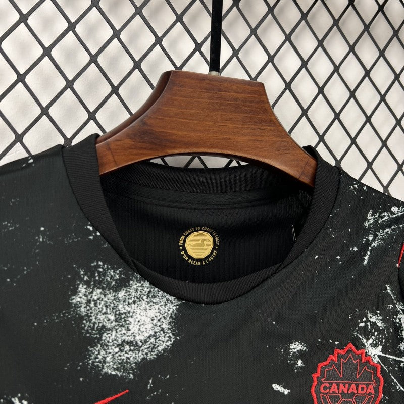 Kids Canada World Cup Away Kit 2026 Front View Collar Details