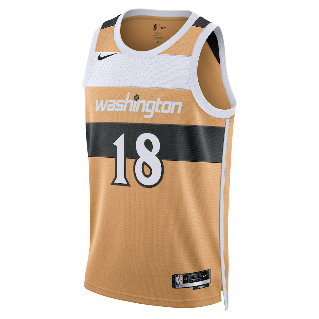 Kyshawn George Washington Wizards City Edition Swingman Jersey 2025/26 front view