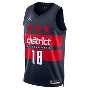 Kyshawn George Washington Wizards Statement Edition Swingman Jersey front view