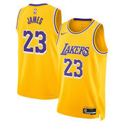 Lakers icon edition swingman jersey LeBron James detail