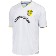 Leeds United 2001 retro football shirt white with Strongbow sponsor front view
