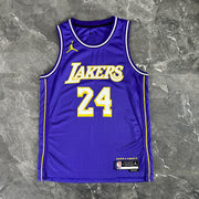 Los Angeles Lakers 2025/26 City Edition swingman jersey Kobe Bryant number 24 purple front and back view