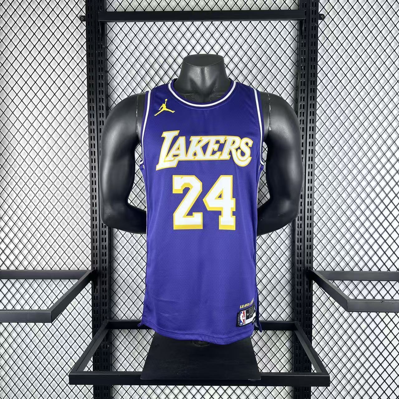 Los Angeles Lakers 2025/26 City Edition swingman jersey Kobe Bryant number 24 purple front and back view
