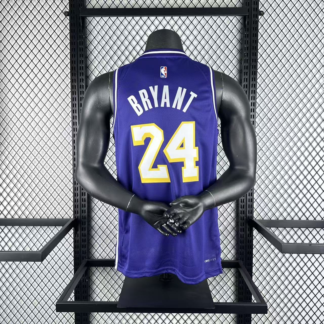 Los Angeles Lakers 2025/26 City Edition swingman jersey Kobe Bryant number 24 purple front and back view