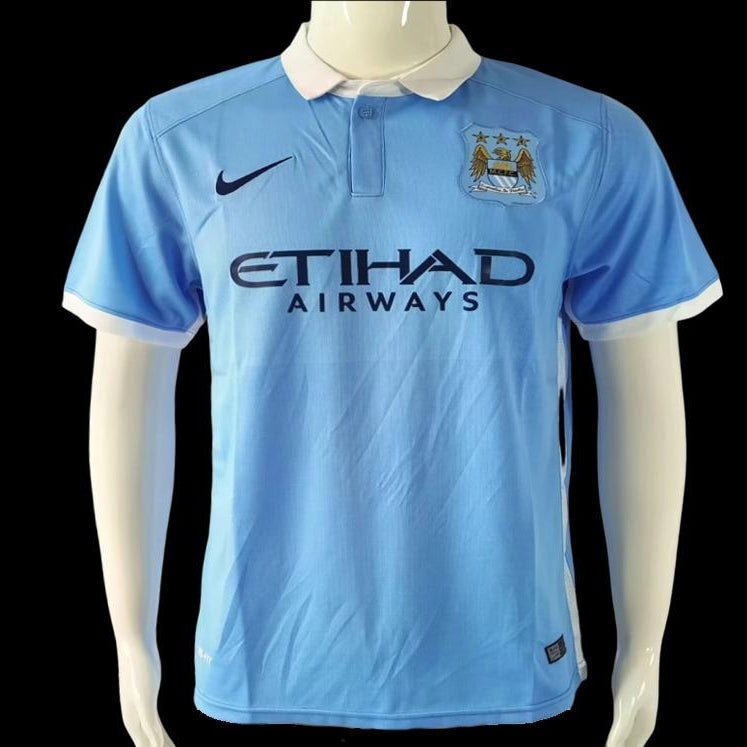 Manchester City home kit 2015 16 front view sky blue jersey
