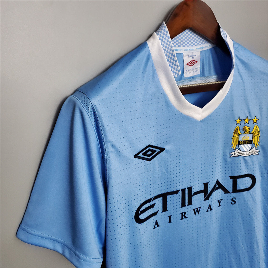 Manchester City Home Jersey 2011/12 angled front view