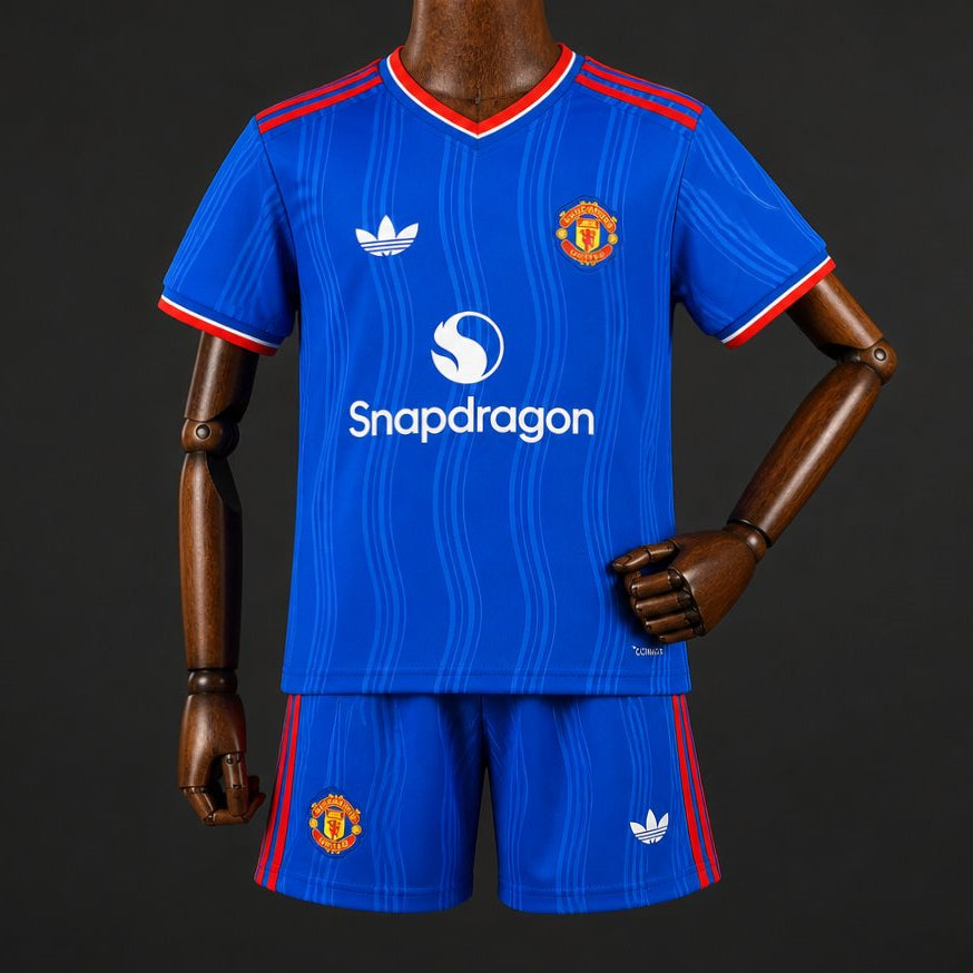 Manchester United Away Jersey 2026/27 Kids Set Front View