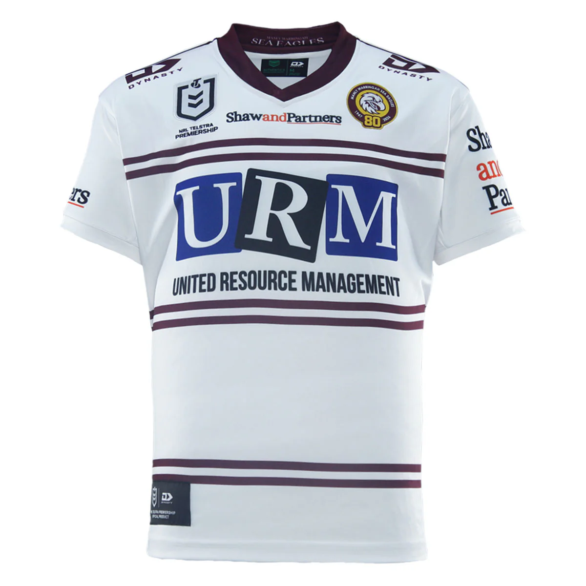 Manly Warringah Sea Eagles 2026 away jersey white front view
