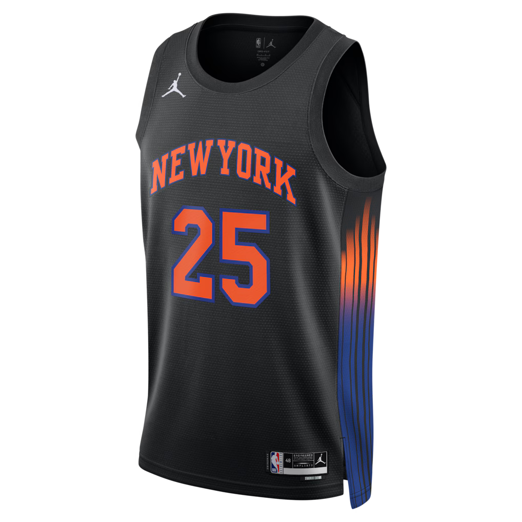 Mikal Bridges New York Knicks Statement Edition Swingman Jersey front view