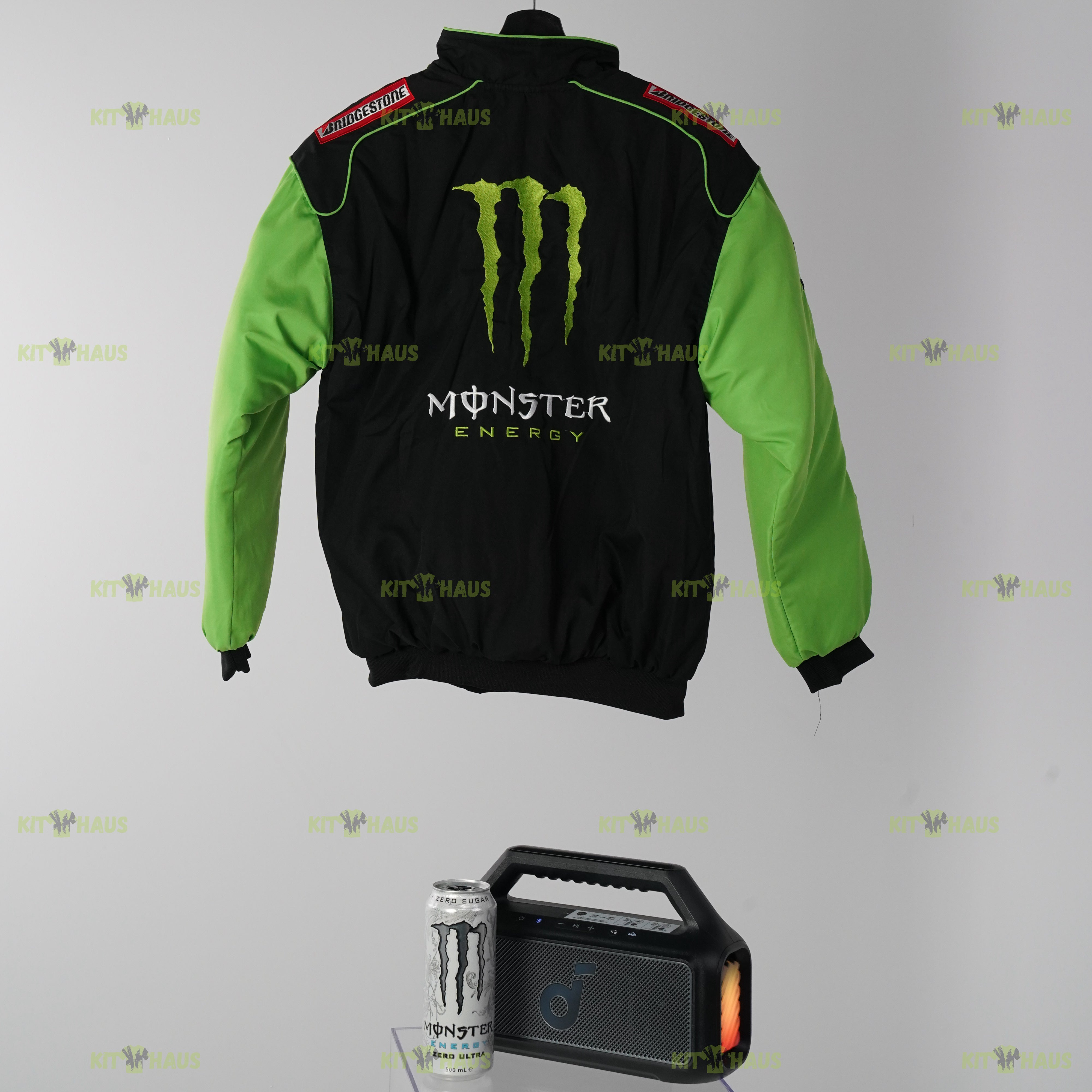 Monster Energy Kawasaki jacket rear Monster Energy logo detail