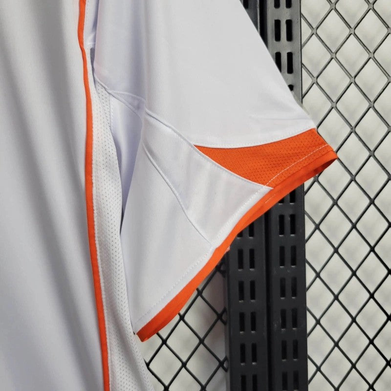 Netherlands Away Jersey 2004 sleeve detail with orange trim