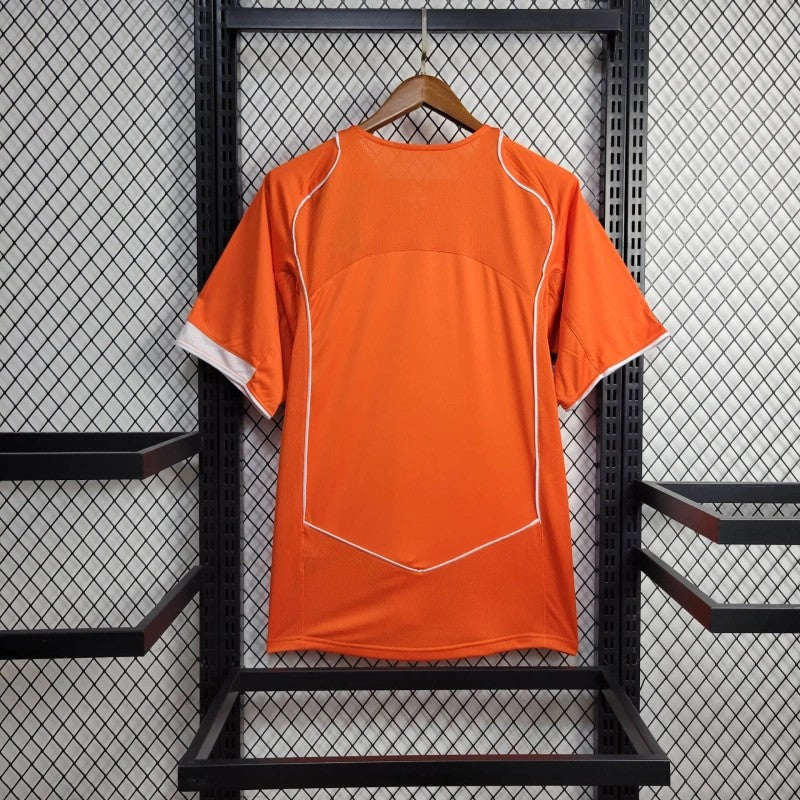 Netherlands Home Jersey 2004 back view in orange