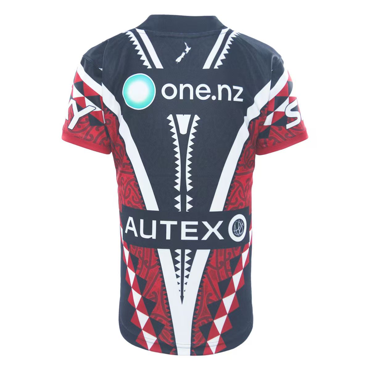New Zealand Warriors Indigenous Jersey 2026 red black and white back view
