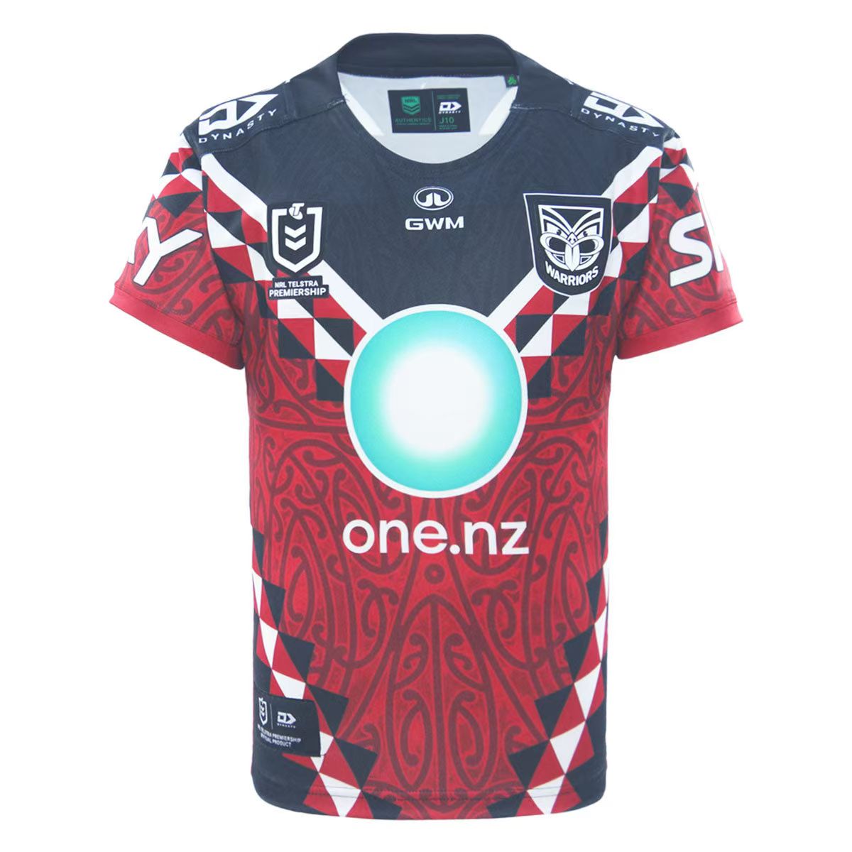 New Zealand Warriors Indigenous Jersey 2026 red black and white front view