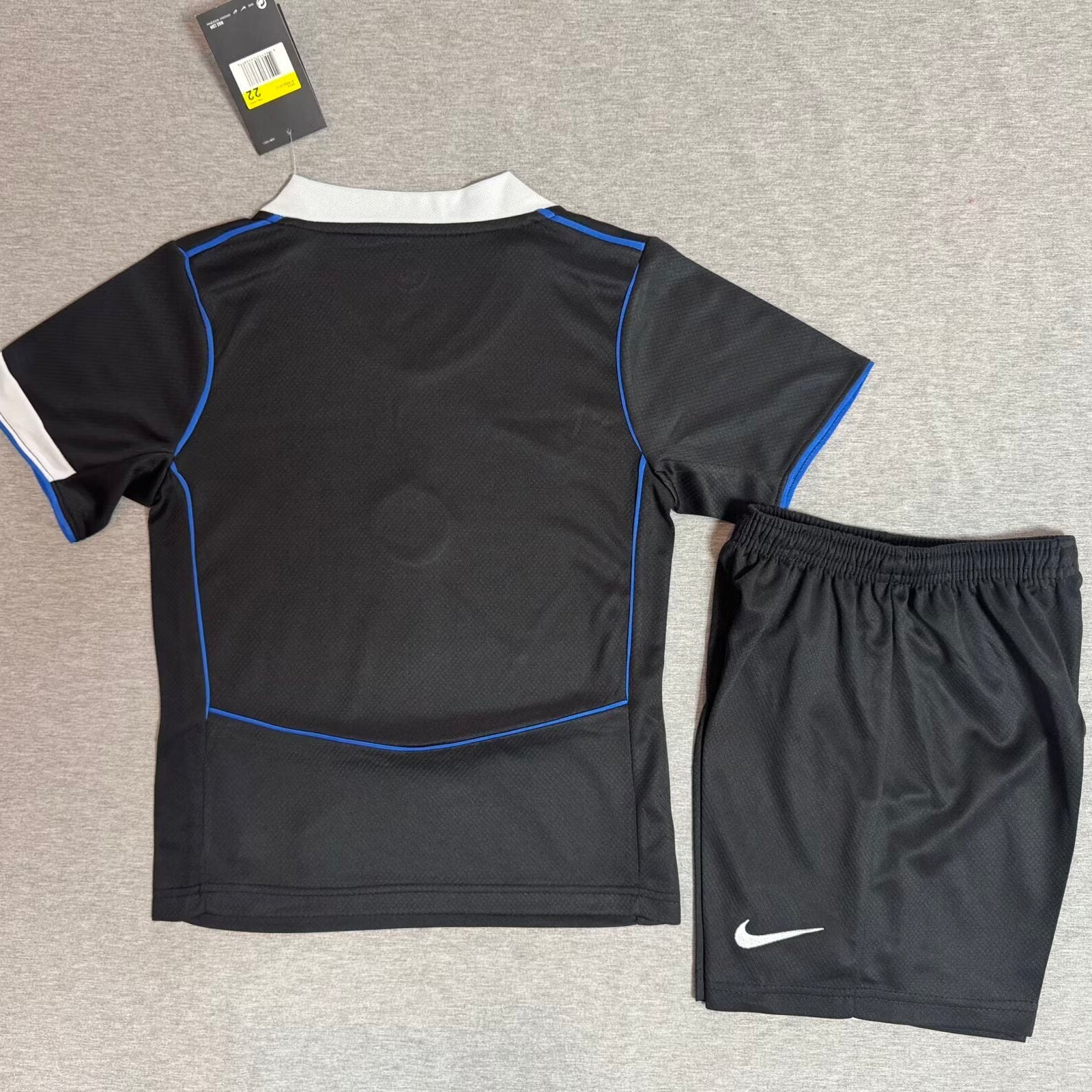 Nike Chelsea away kit 2025/26 kids set back view youth football uniform