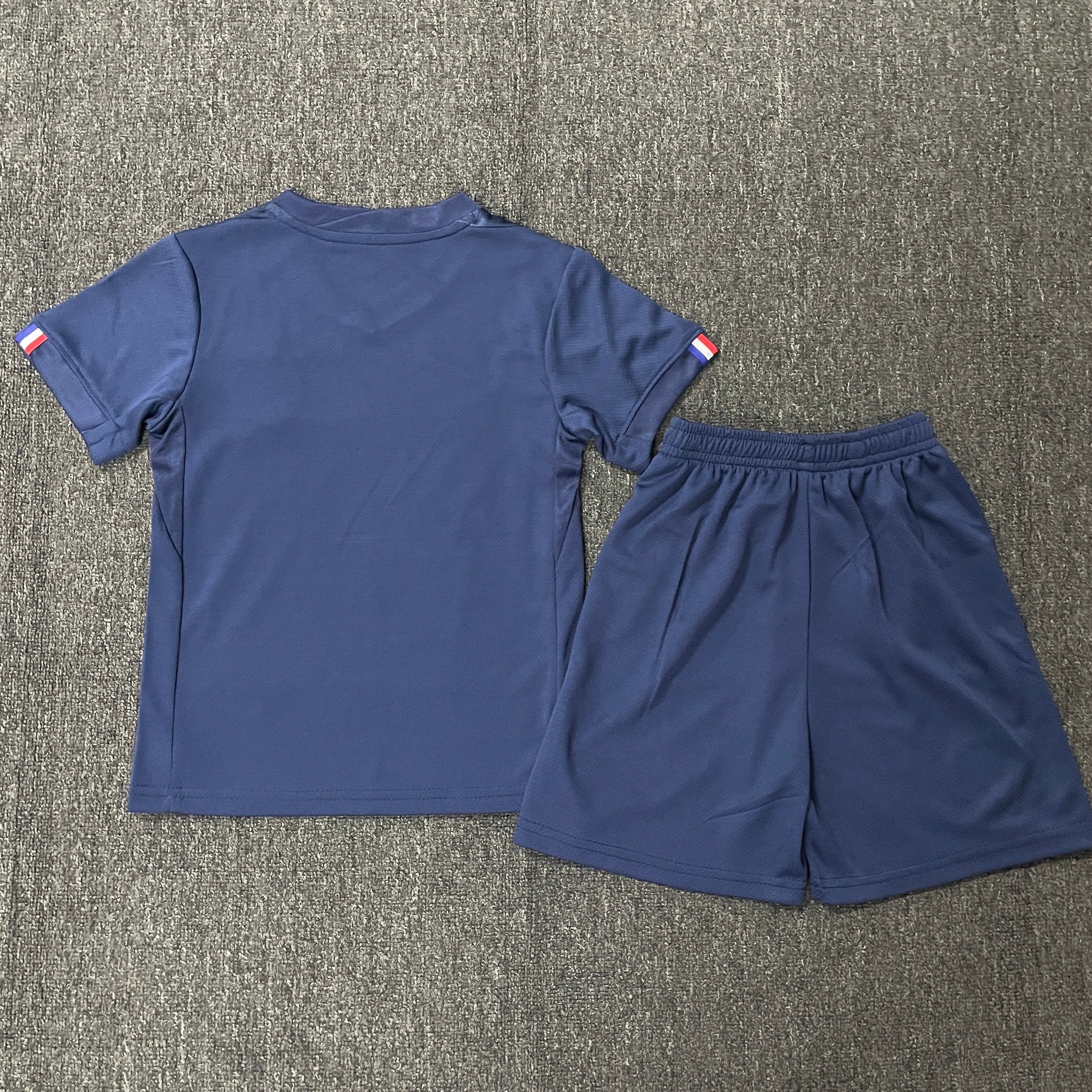 Nike PSG home kit 2025 26 with star kids back view youth football set